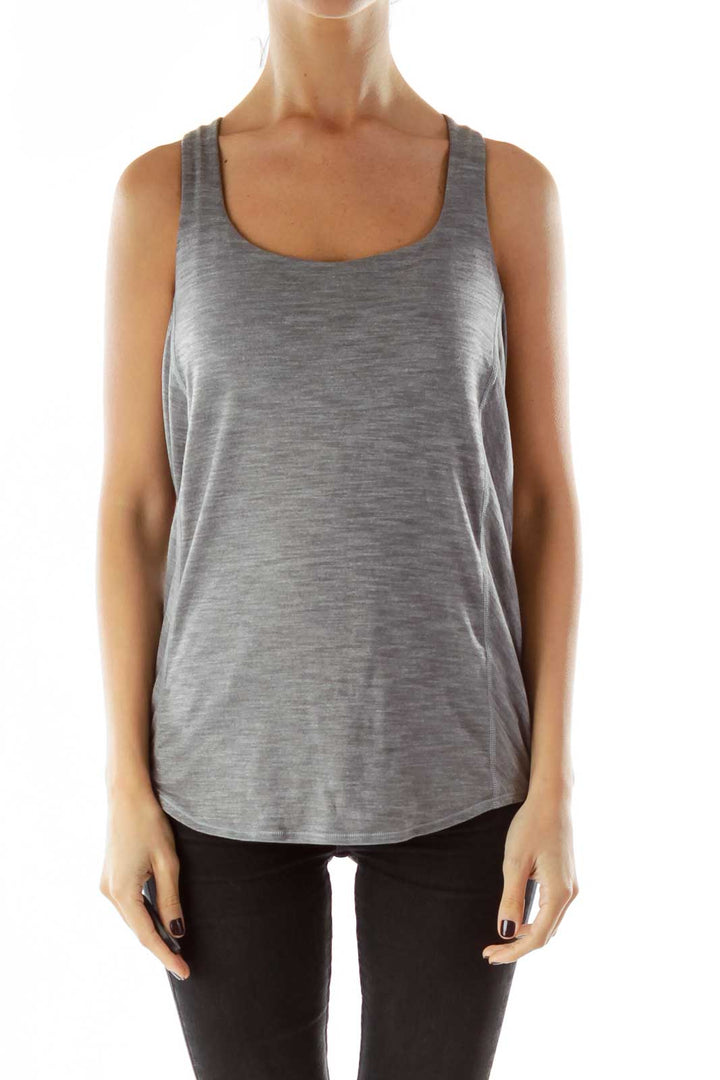 Gray Yoga Sports Top