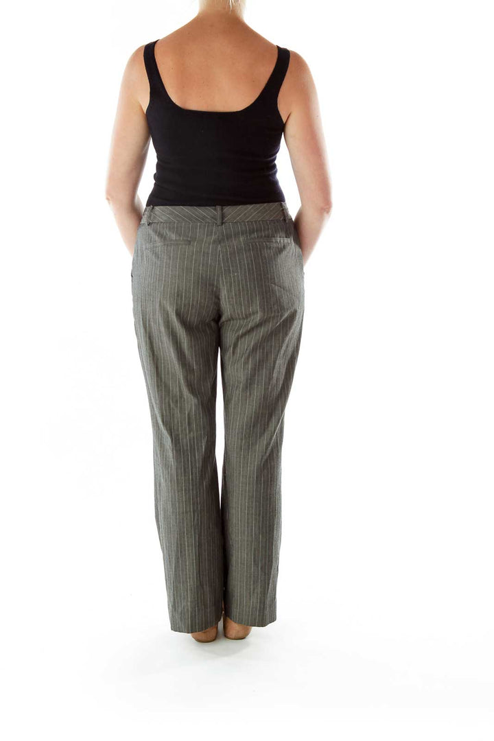 Gray Pinstripe Pants