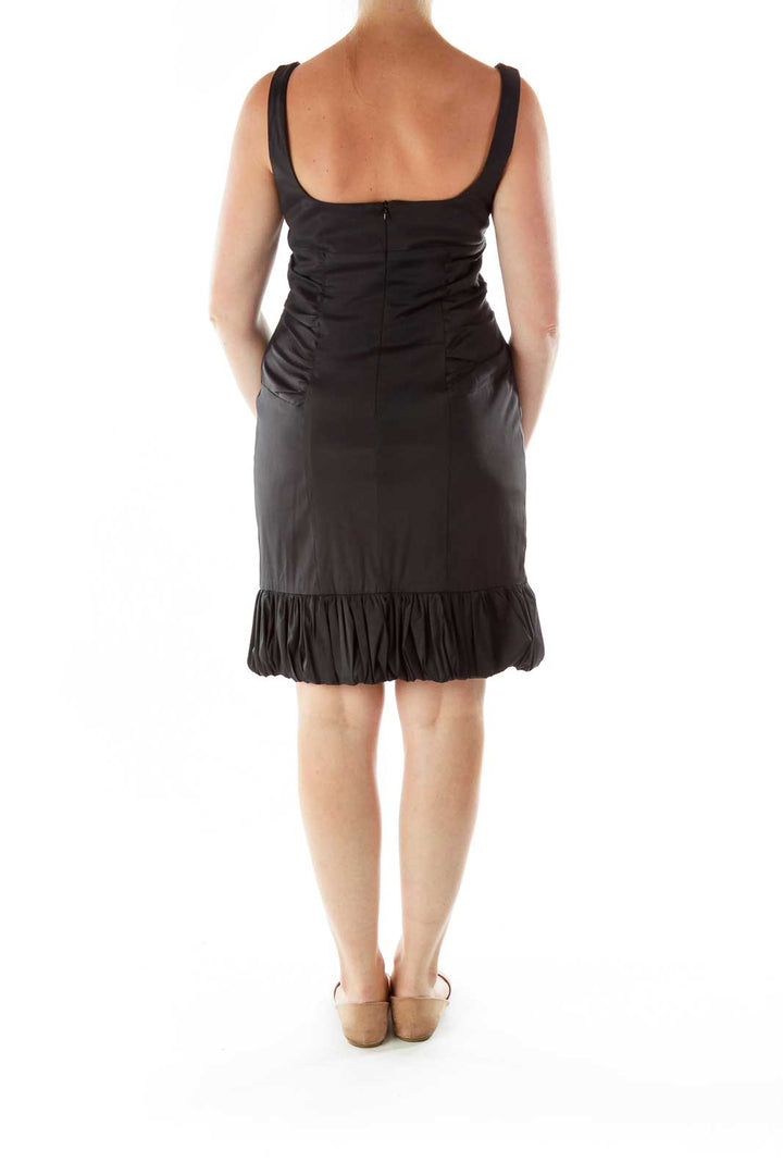 Black Sleeveless Puffy Dress