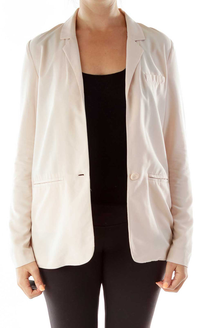 Pink Button Blazer