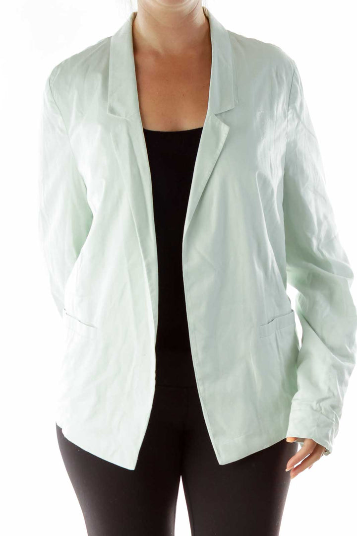 Mint Green Buttoned Blazer