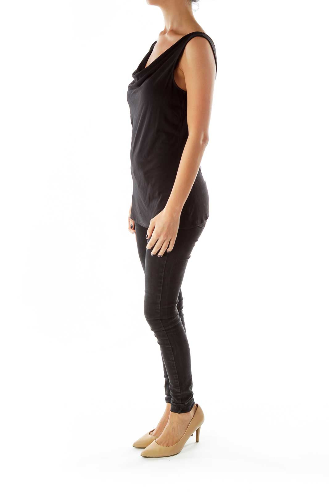 Black Soft Loose Tank Top