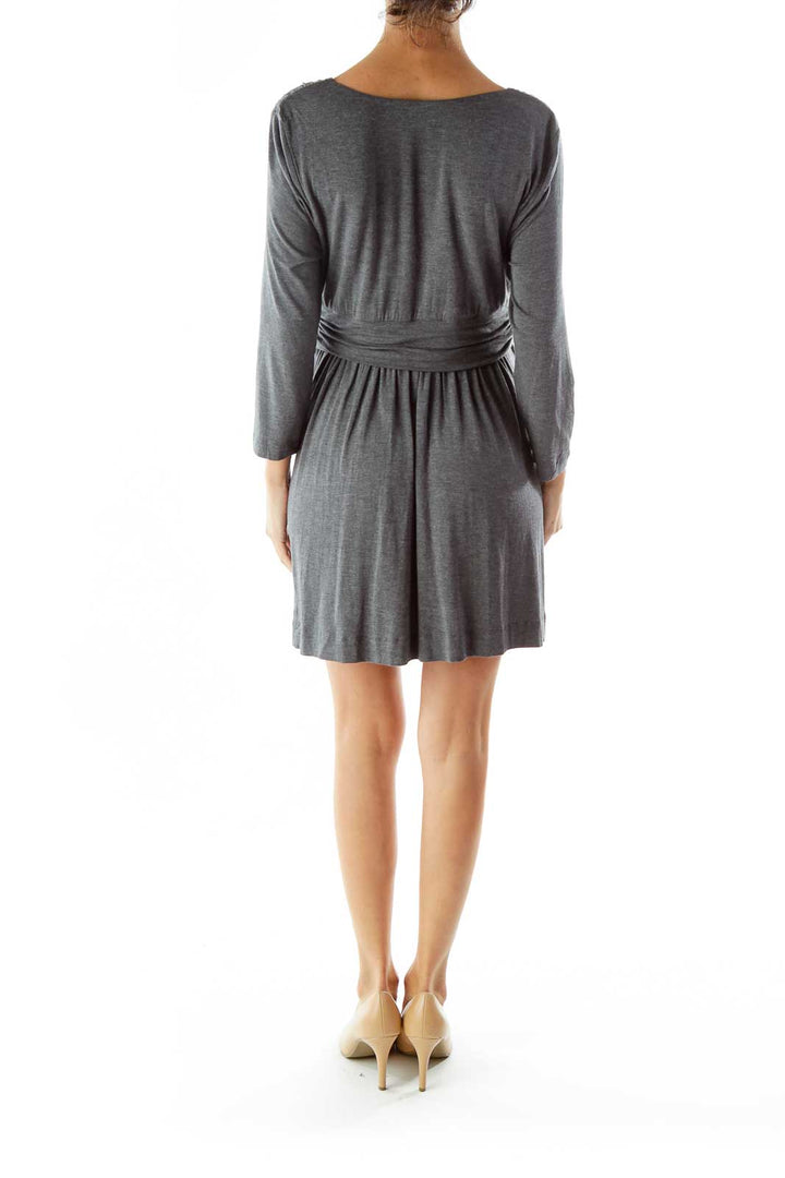 Gray Braided Loose Dress