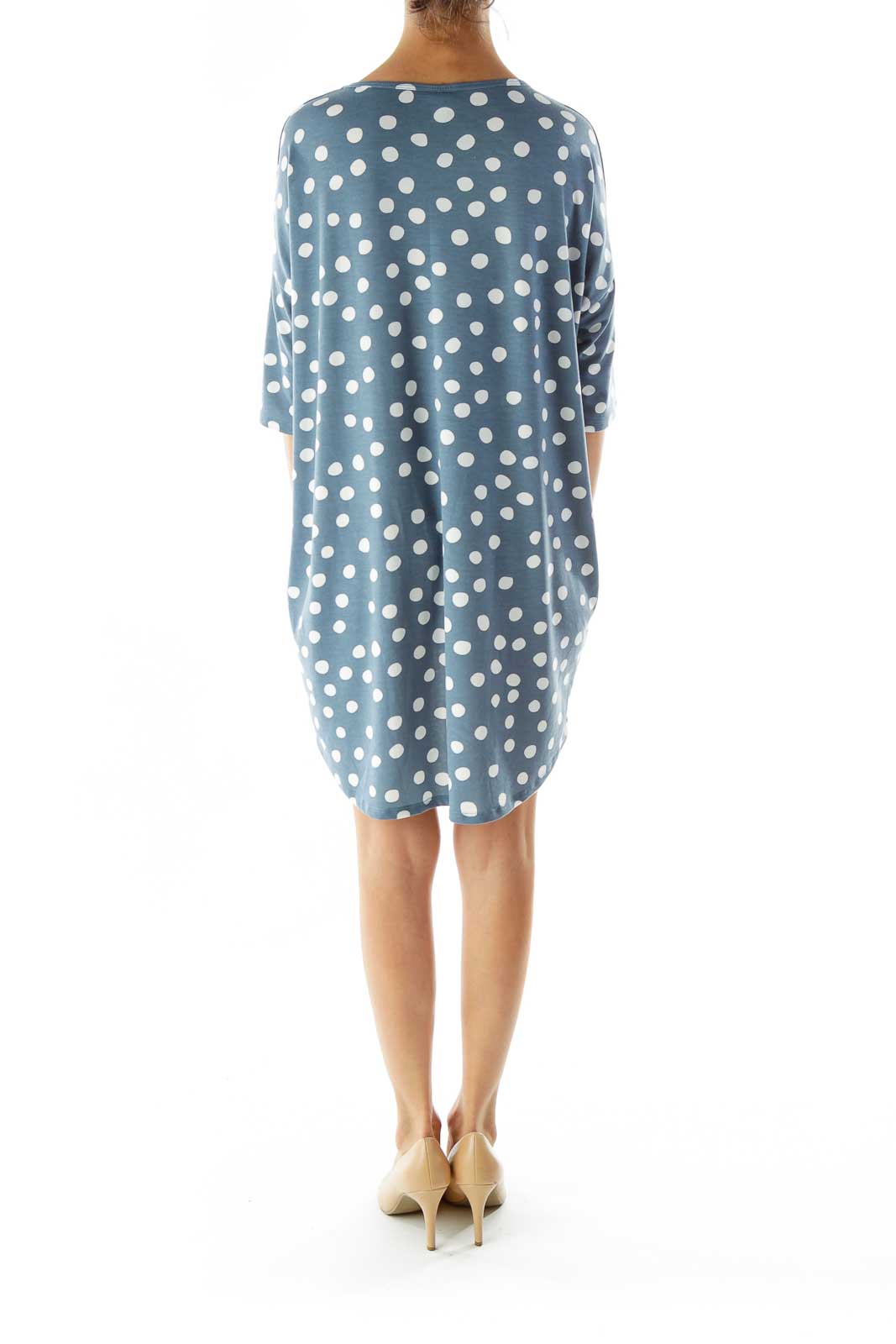 Blue White Polka-Dot T-shirt