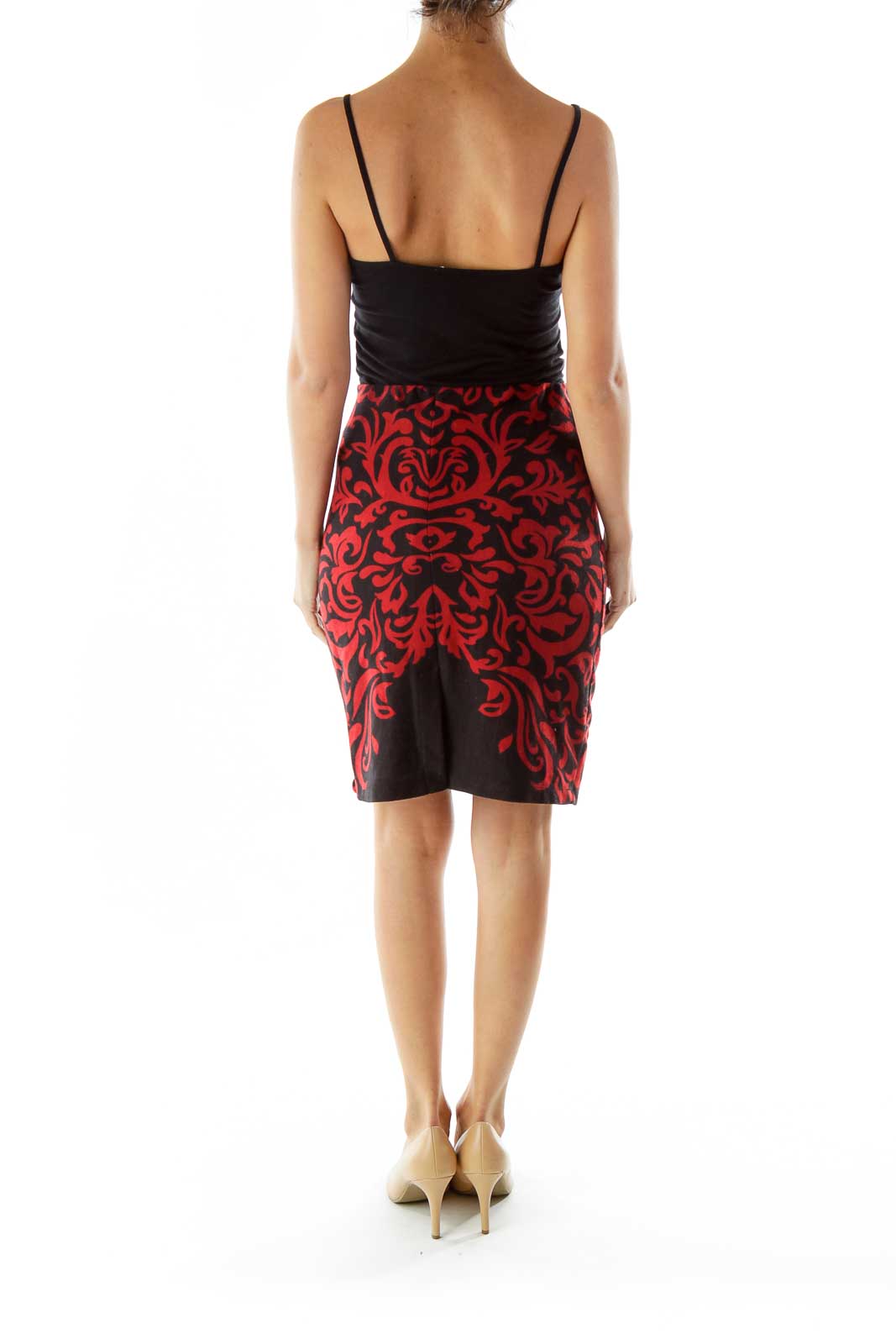 Black Red Pencil Skirt