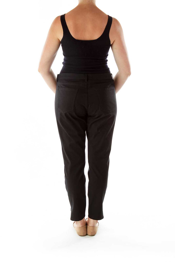 Skinny Black Zippered Leggings