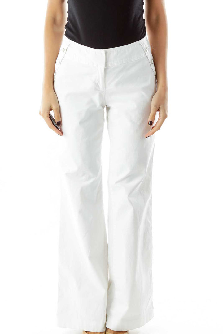 White Wide Leg Pants