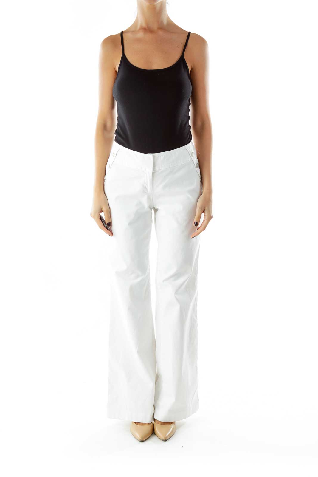 White Wide Leg Pants