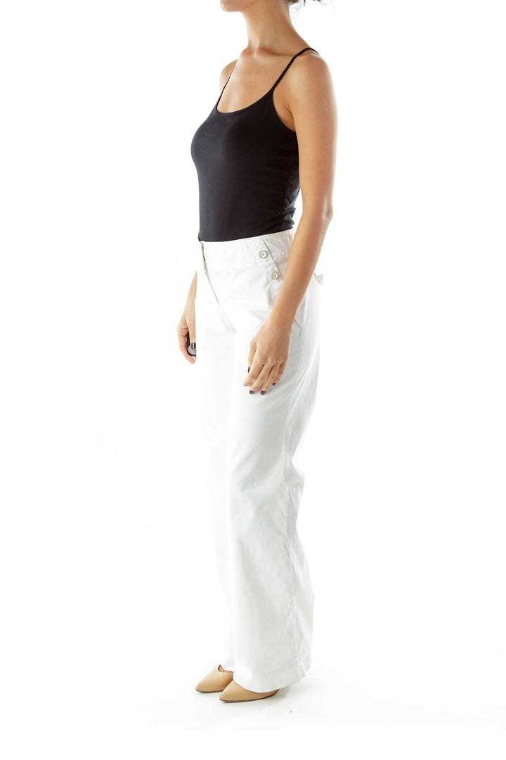 White Wide Leg Pants