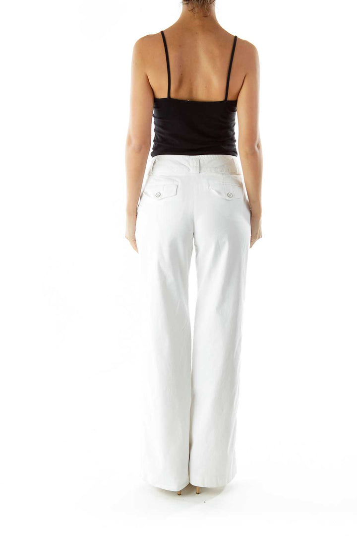 White Wide Leg Pants