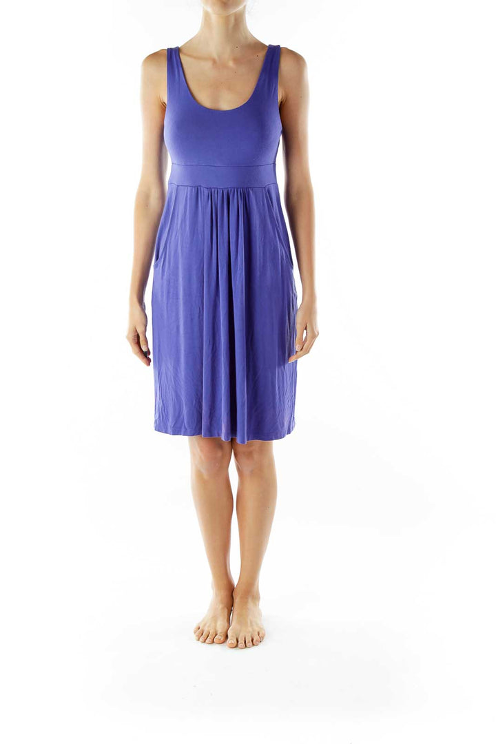 Purple Sleeveless Day Dress