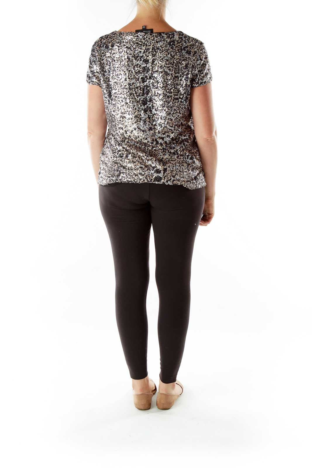 Silver Sequined Top