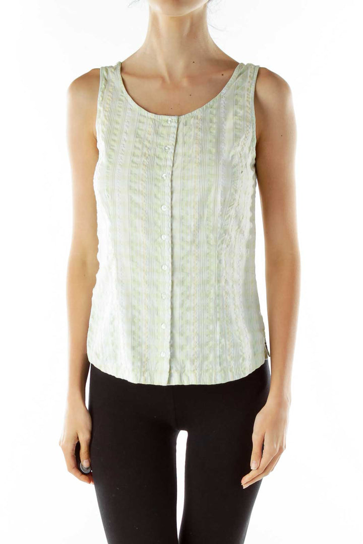 Green Striped Tank Top