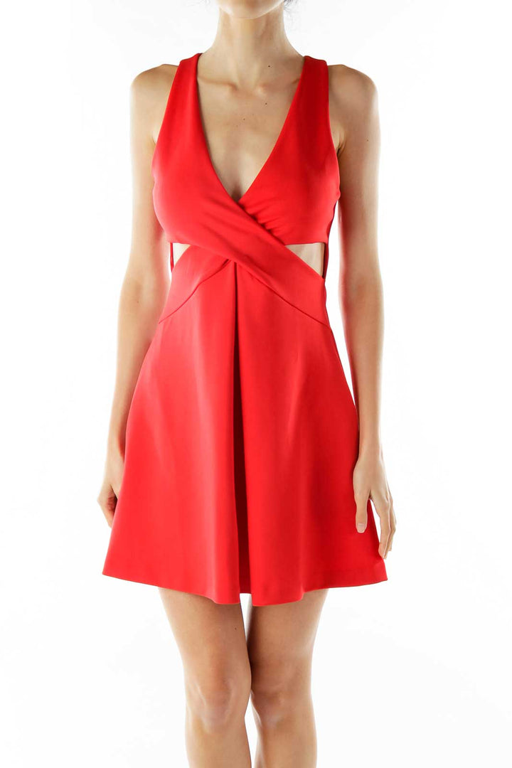 Red Cut-Out Cocktail Dress