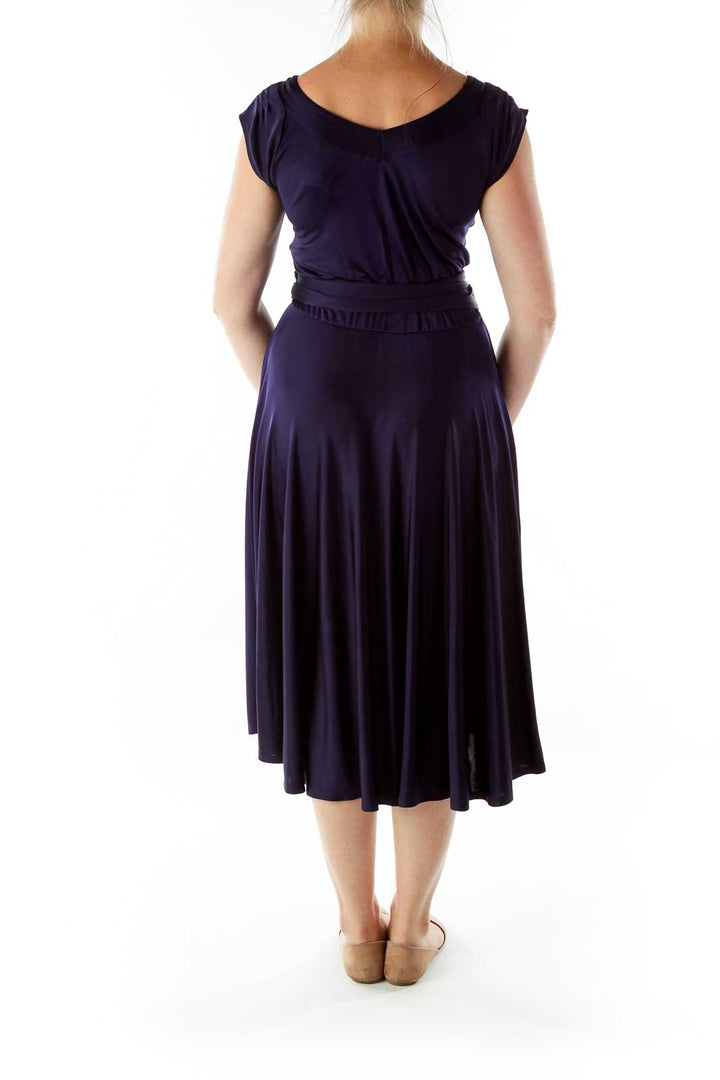 Purple Wrap Cocktail Dress