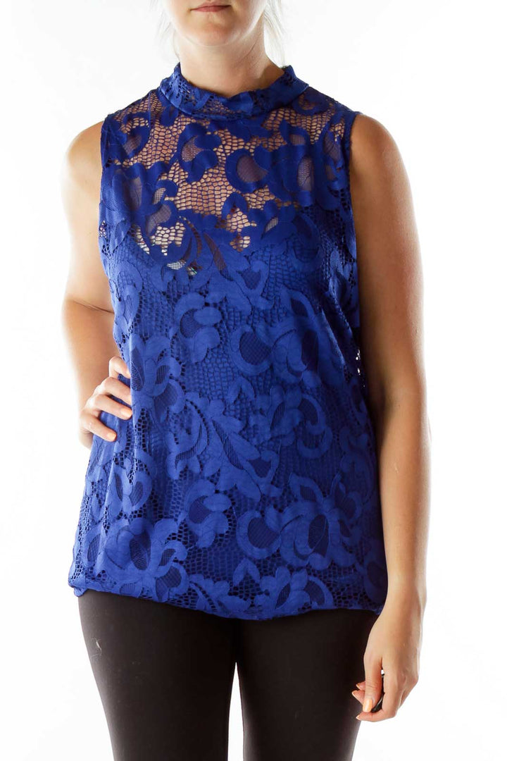 Blue Lace Blouse