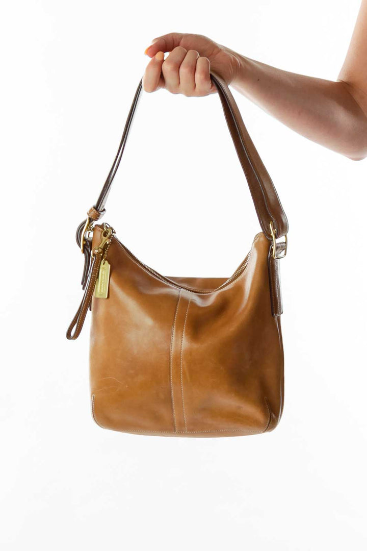 Brown Square Crossbody Bag