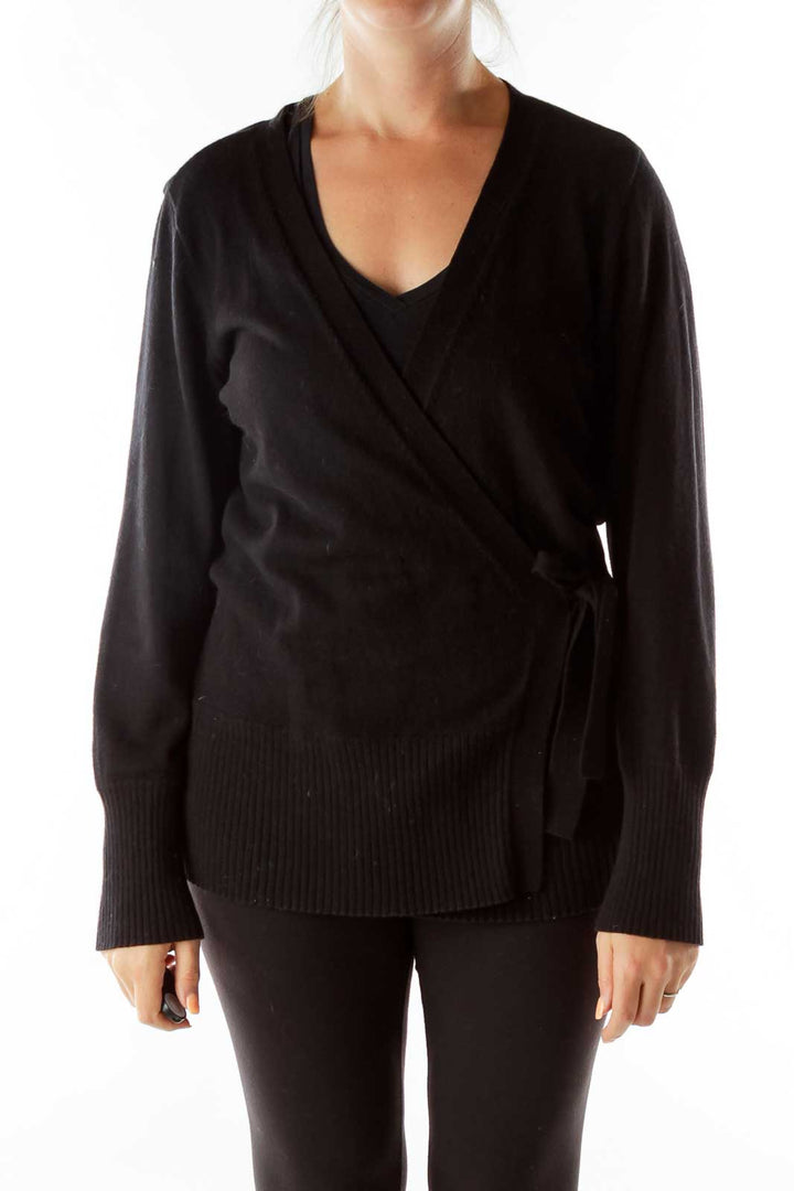 Black Wrap Sweater