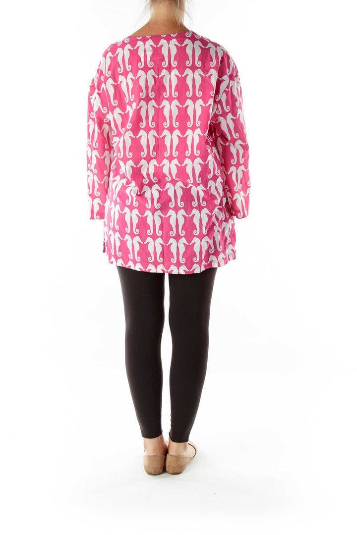 Pink White Seahorse Tunic