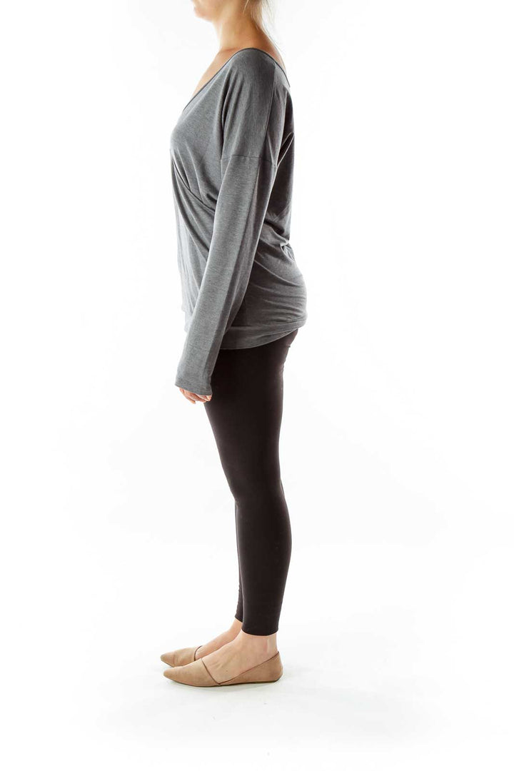 Gray Wrap Reversible Top