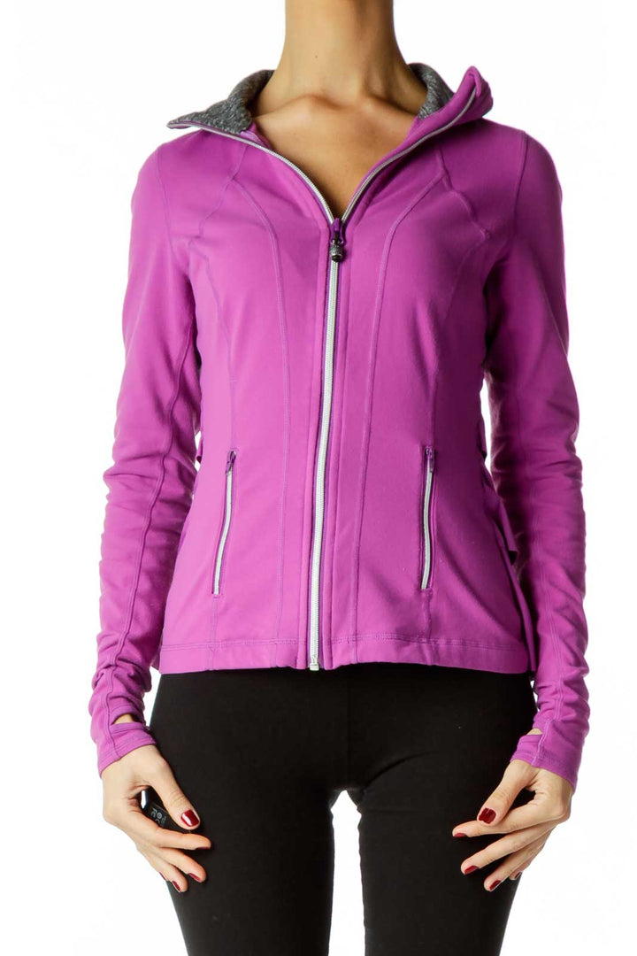 Purple Gray Sports Jacket