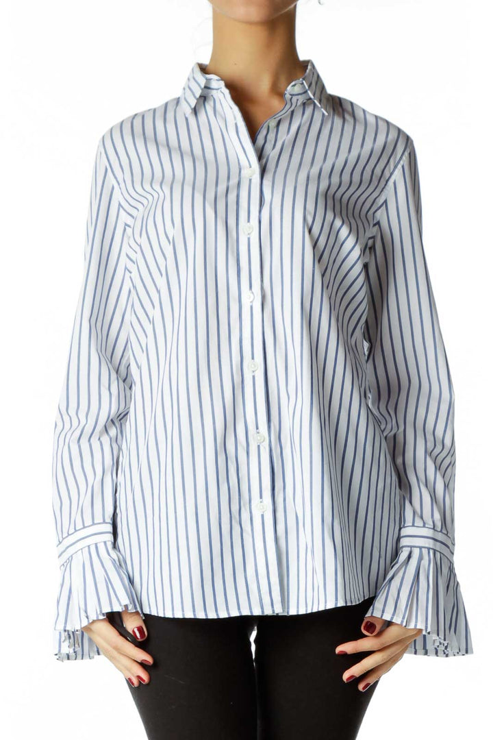 Blue White Striped Shirt