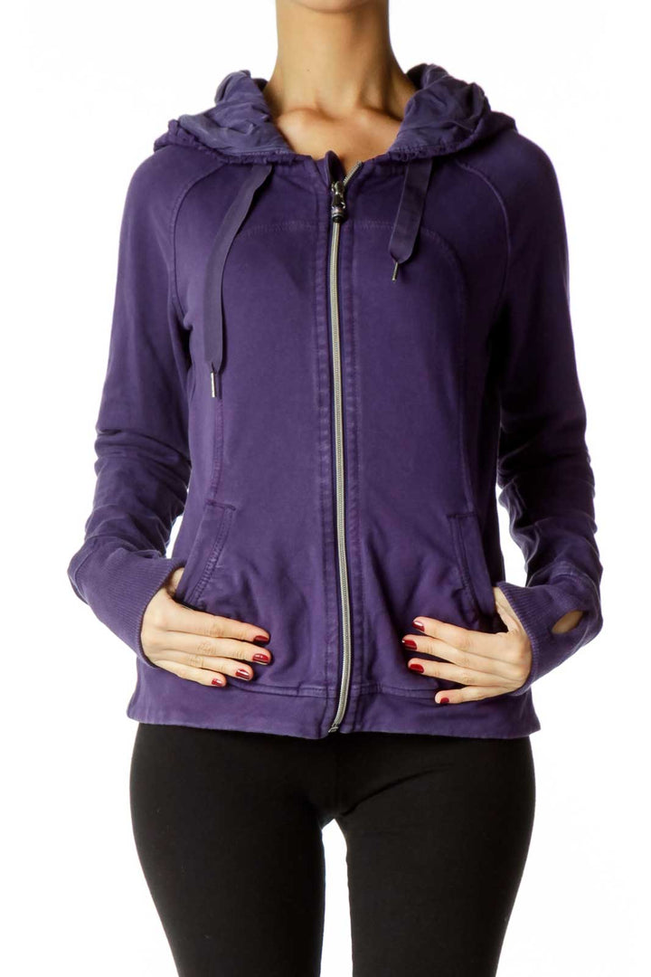 Purple Scrunched Sports Jacket