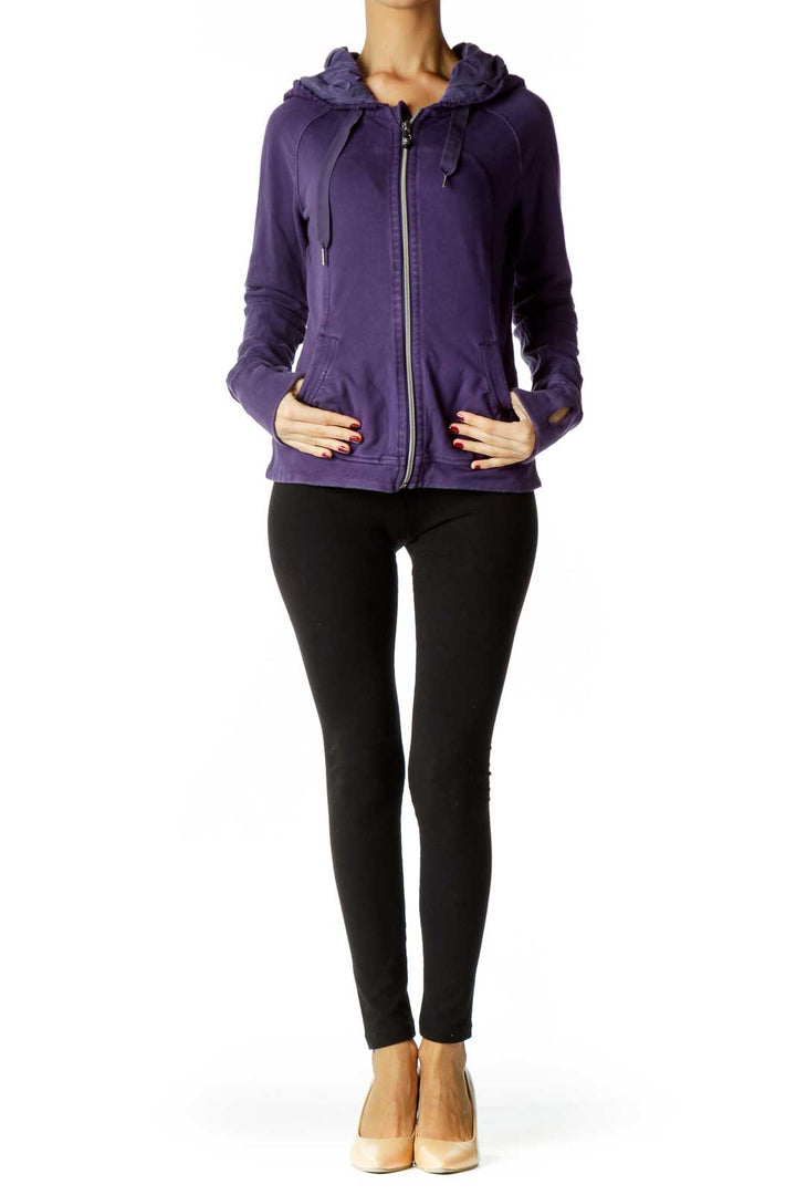 Purple Scrunched Sports Jacket