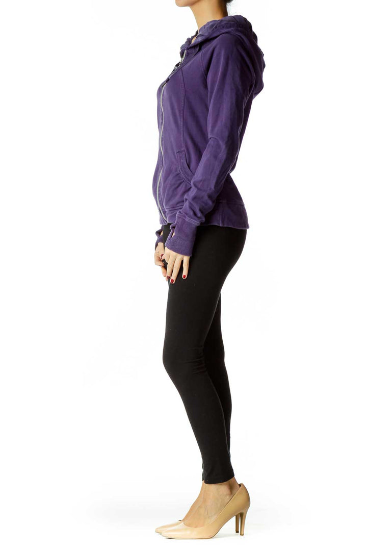 Purple Scrunched Sports Jacket