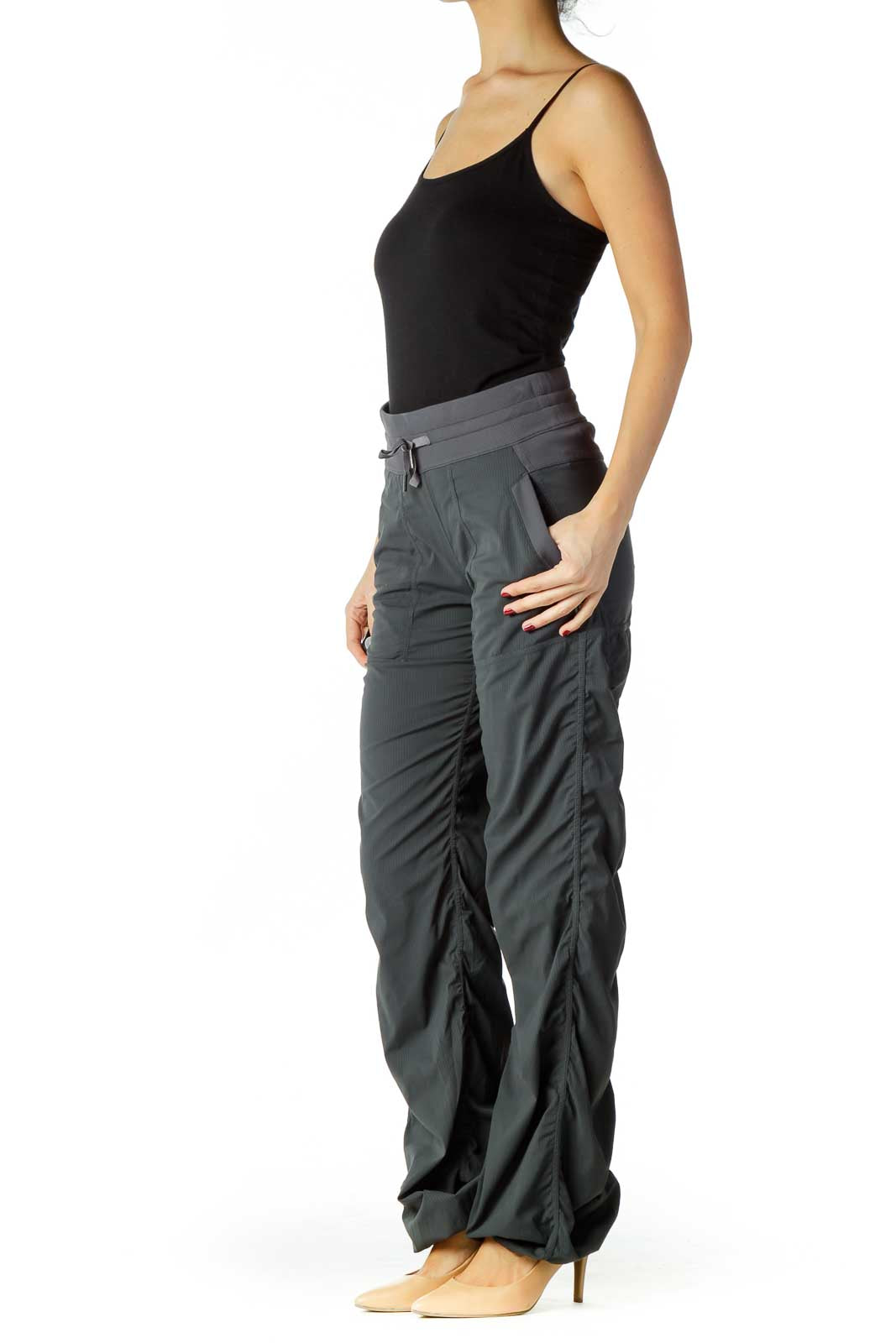 Gray Striped Sports Pants