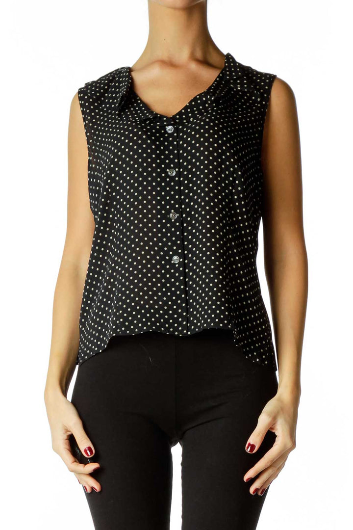 Black Cream Polka Dot Blouse