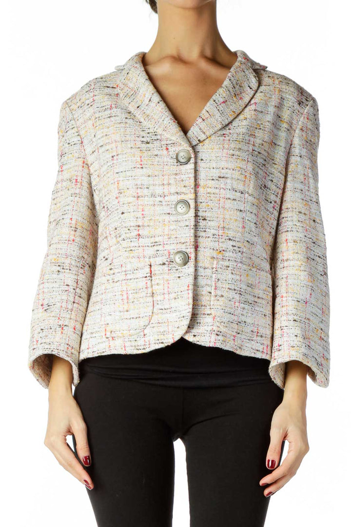 Multicolor Tweed Blazer