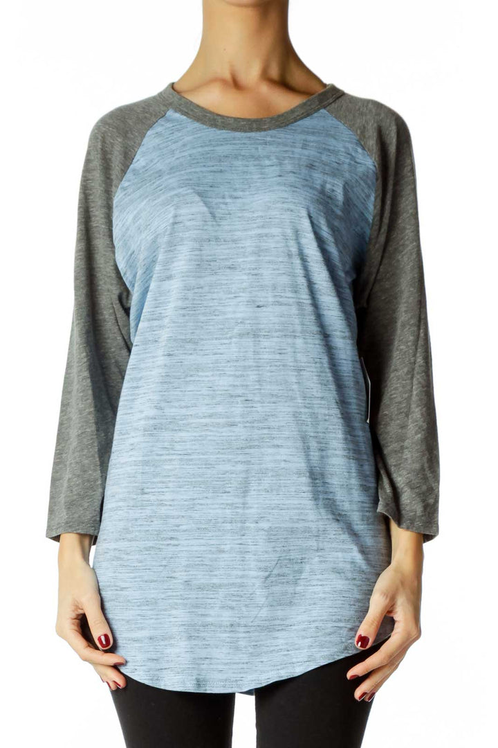 Blue Gray Mottled Shirt