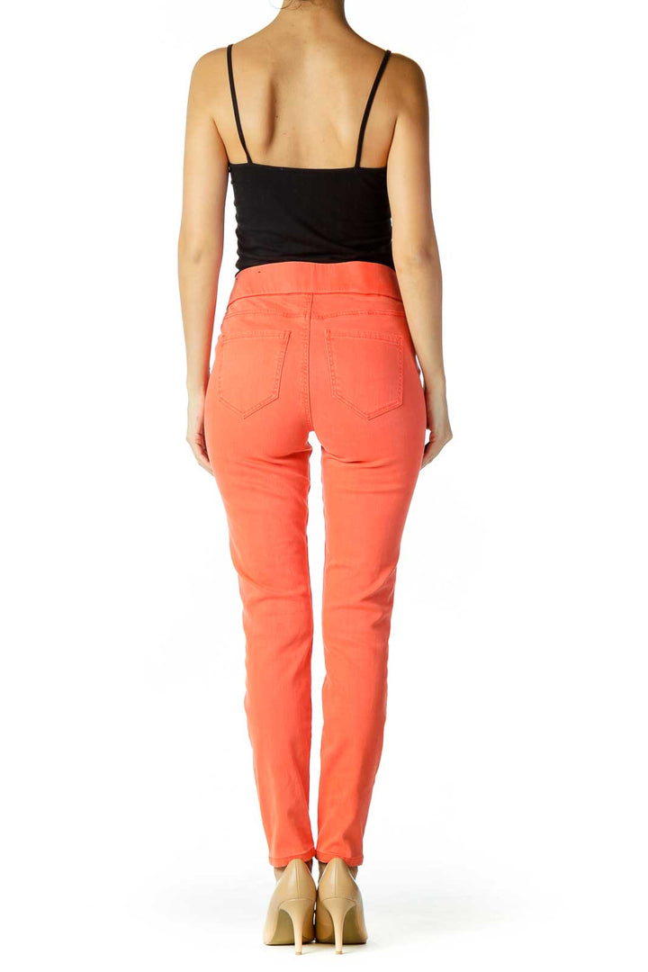 Orange Stretchy Skinny Jeans