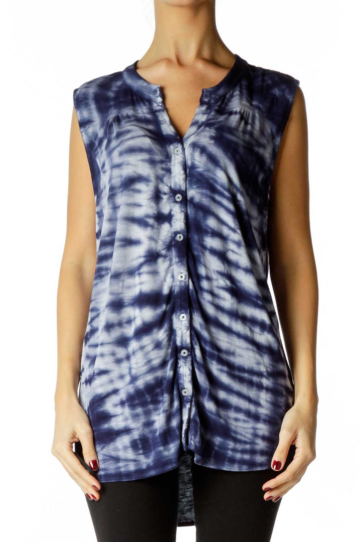 Blue Tie Dye Soft Sleeveless Top