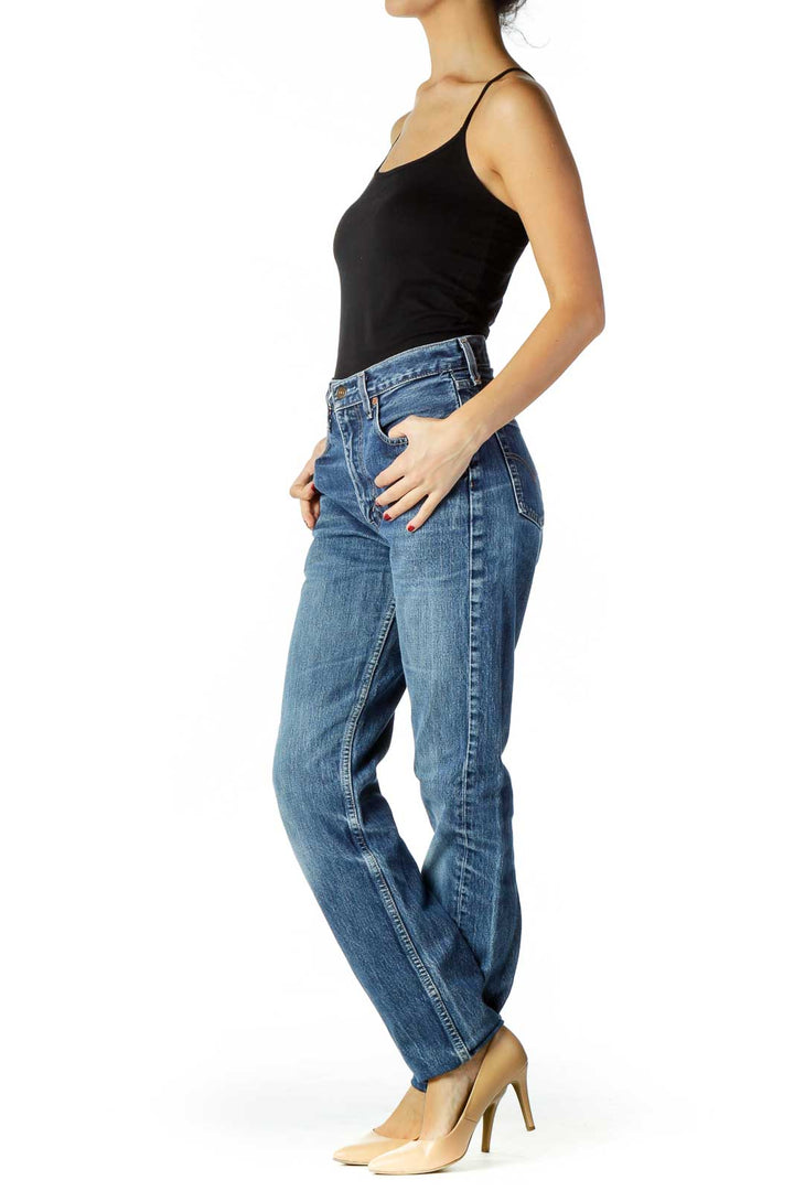 Blue High-waisted Jeans