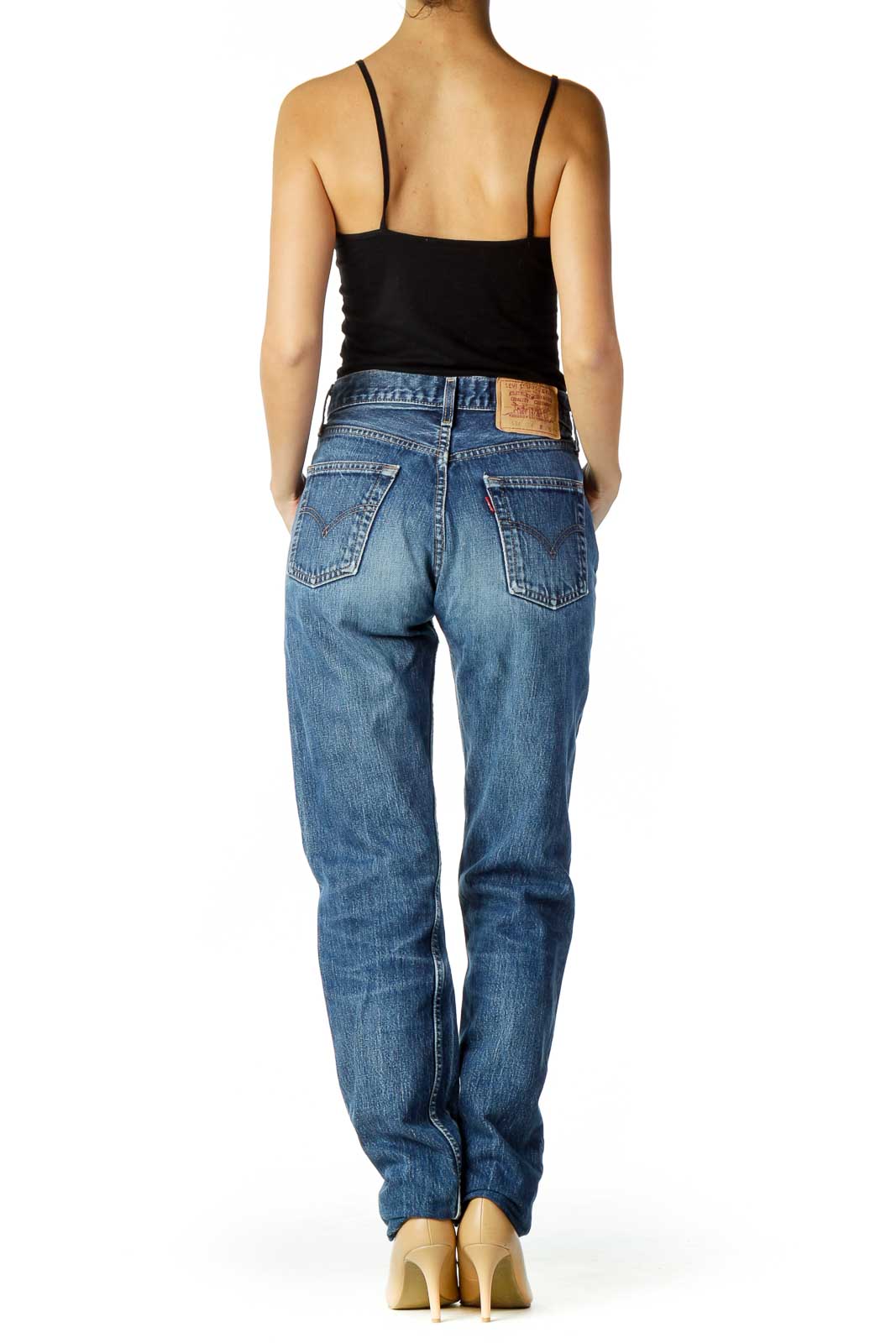 Blue High-waisted Jeans