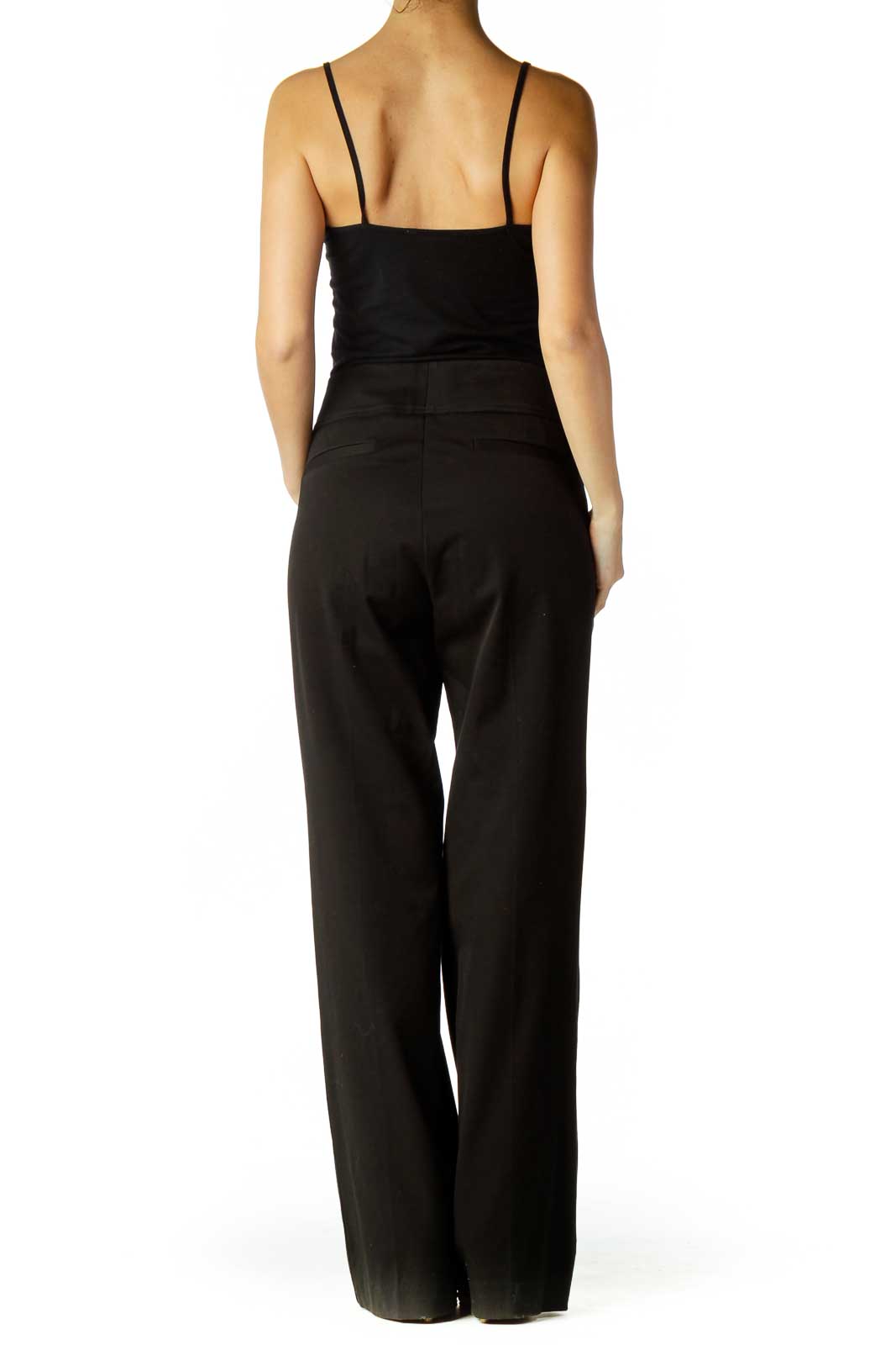 Black Wide-Leg Slacks