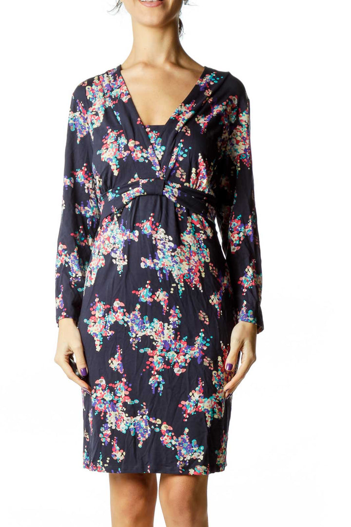 Multicolor Print Jersey Dress