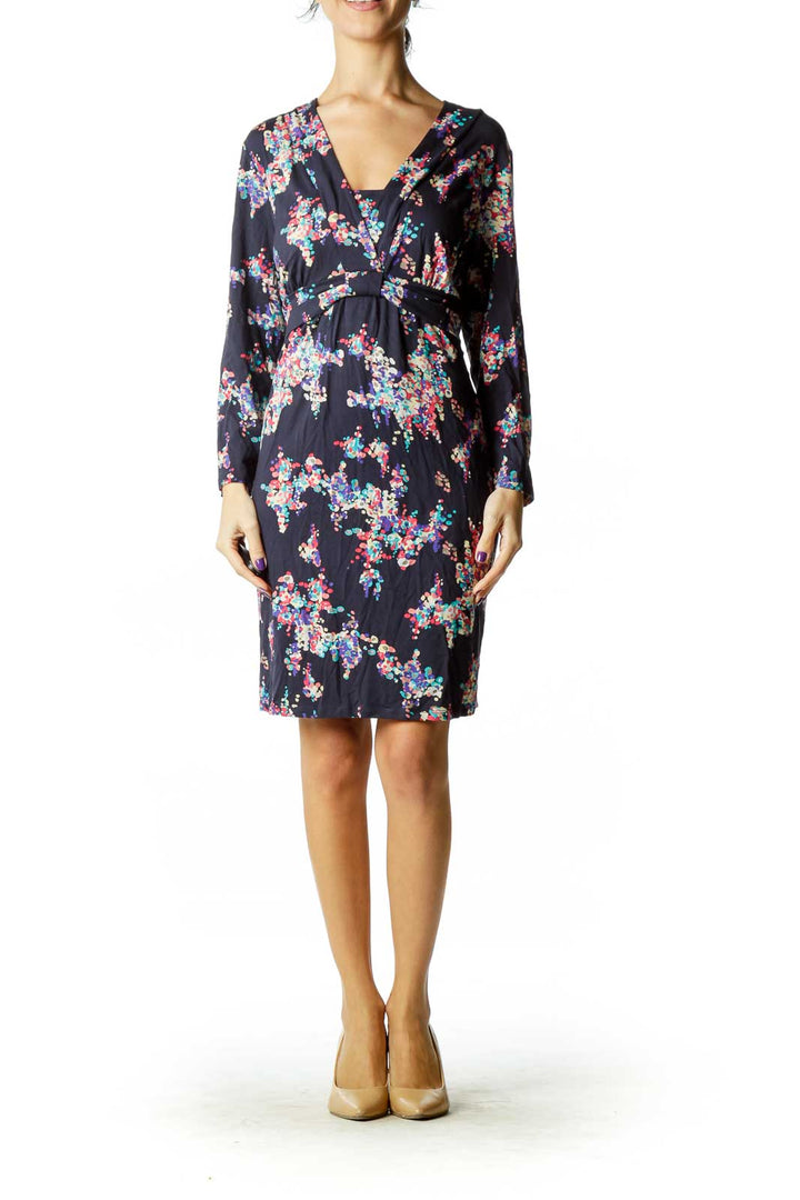 Multicolor Print Jersey Dress