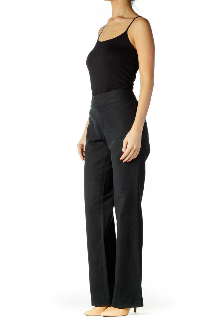 Black Wide-Leg Slacks