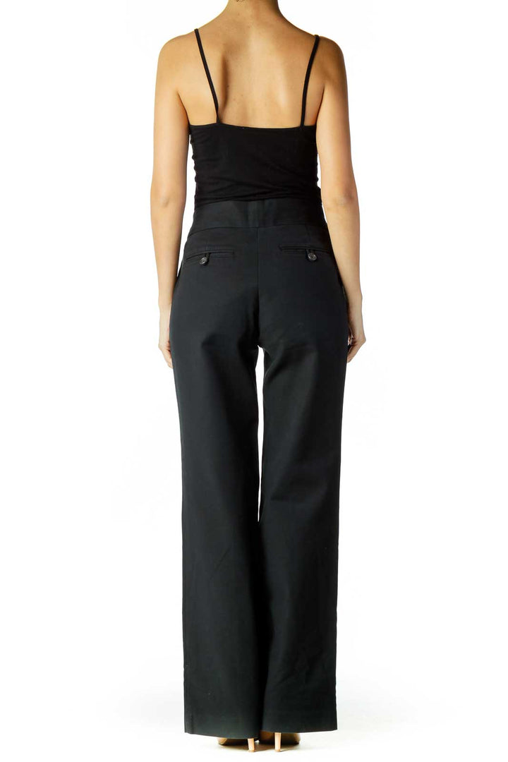 Black Wide-Leg Slacks