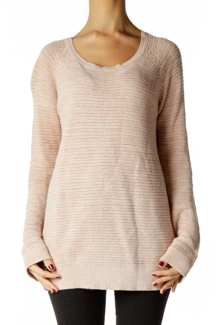 Pink Cable Knit Sweater