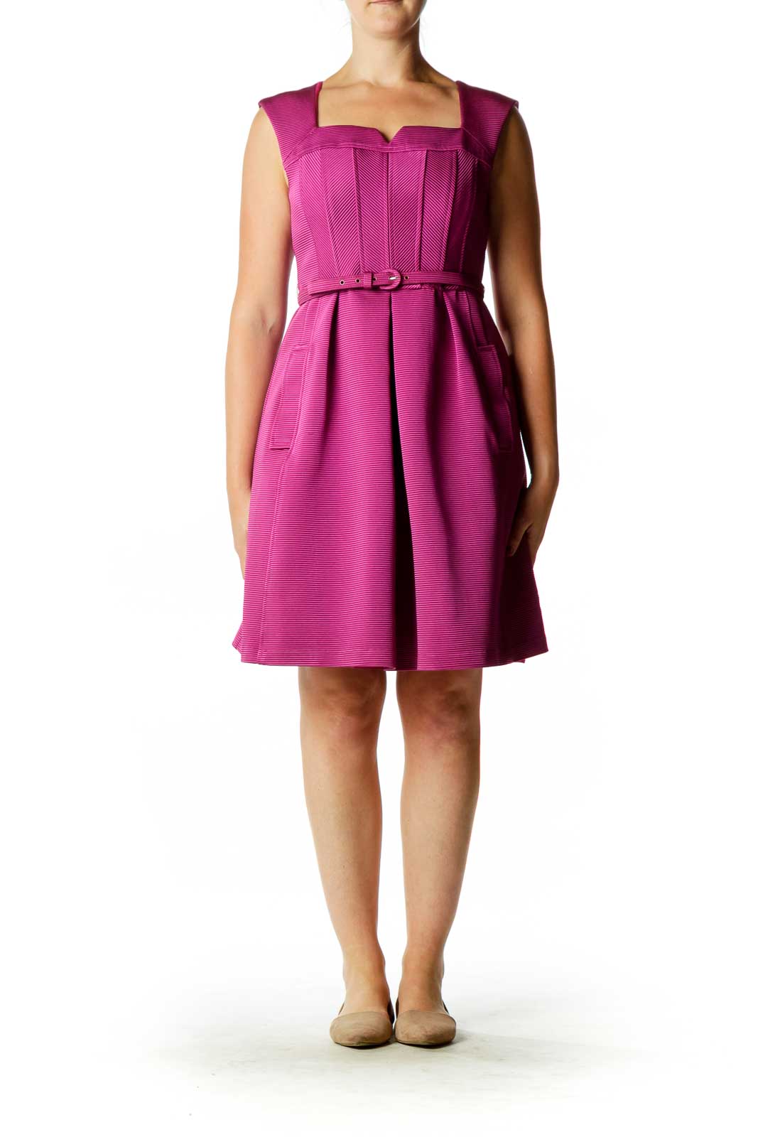 Purple Sweetheart Neck Cocktail Dress