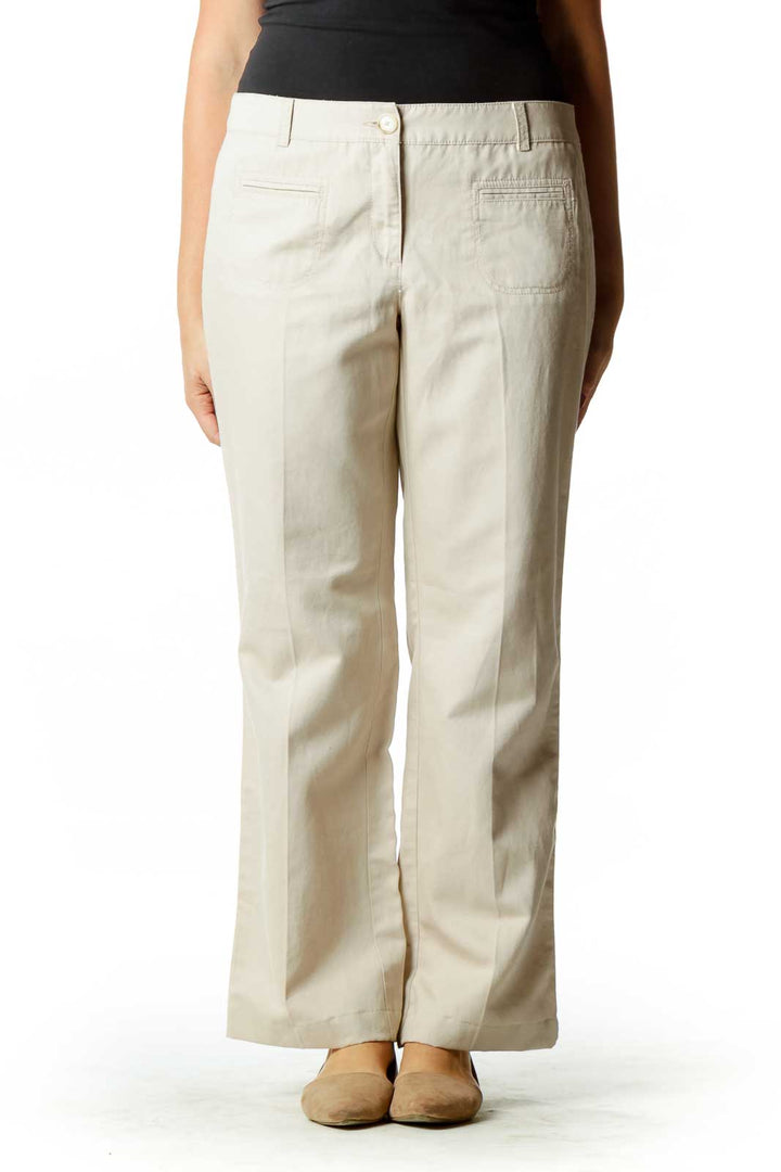 Beige Linen Slacks