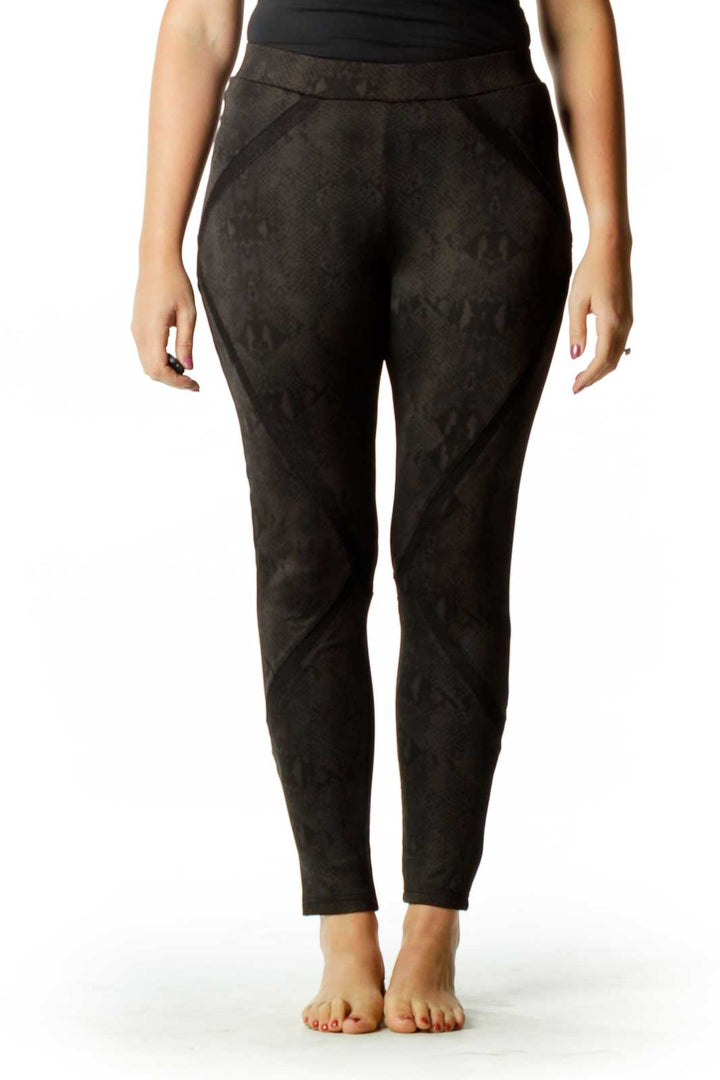 Black Snake Skin Print Leggings