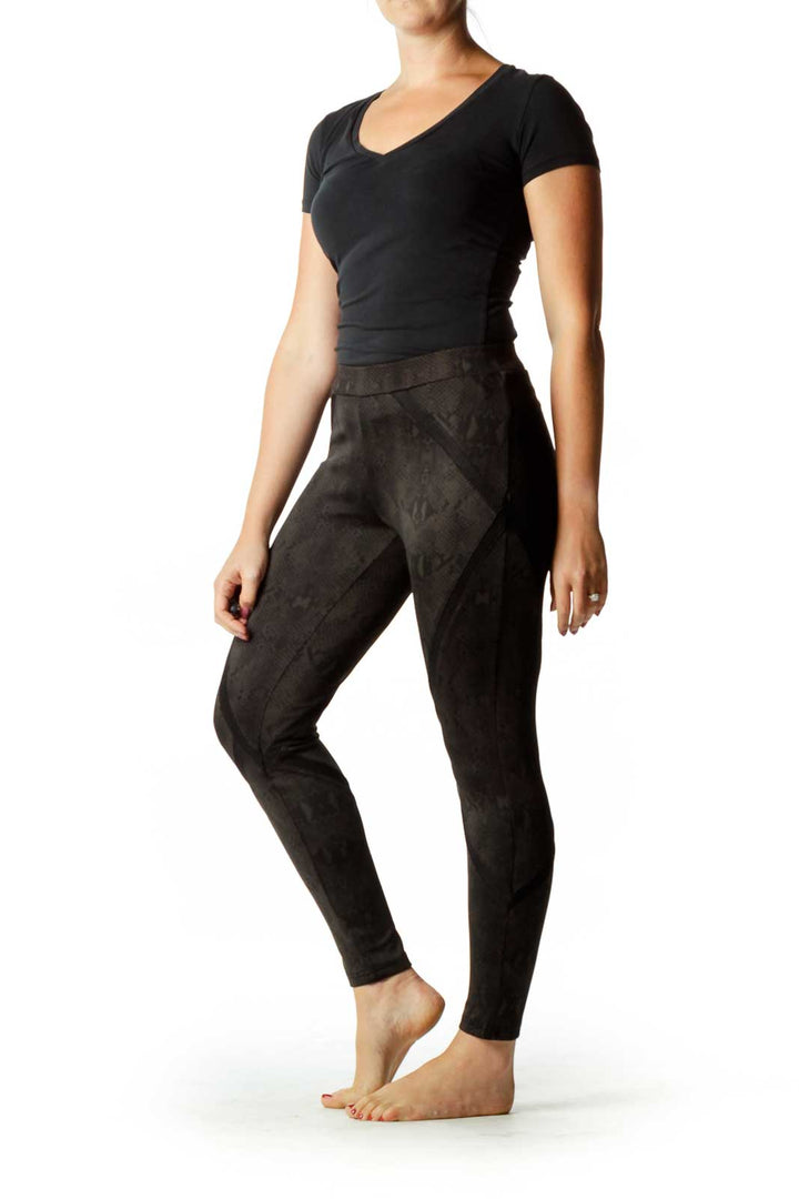 Black Snake Skin Print Leggings