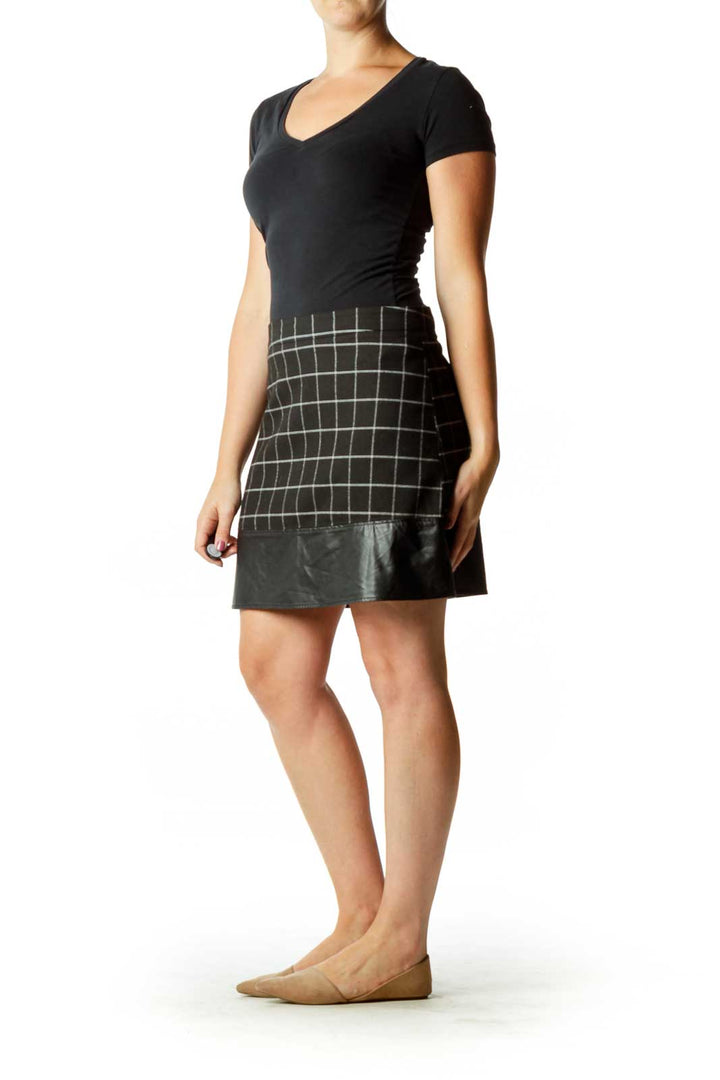 Black & White Checkered Mini Skirt