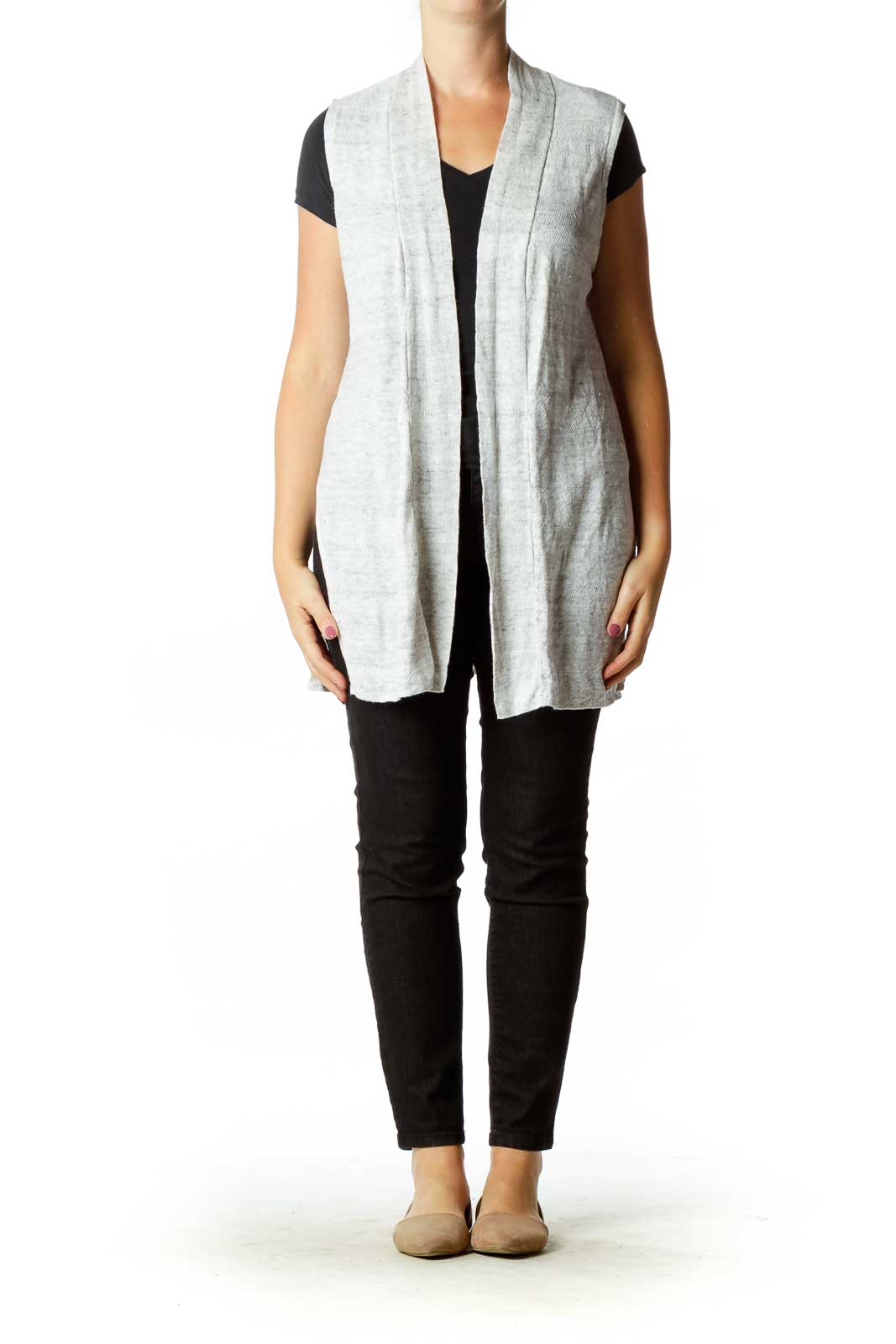 Gray Linen Vest