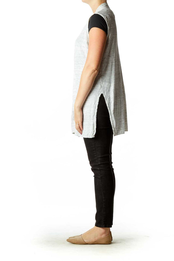 Gray Linen Vest